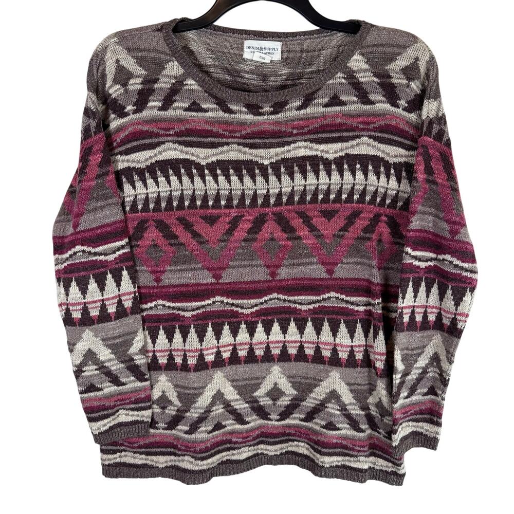 Denim & Supply Ralph Lauren Aztec Sweater Women's Medium Southwestern‎ Boho